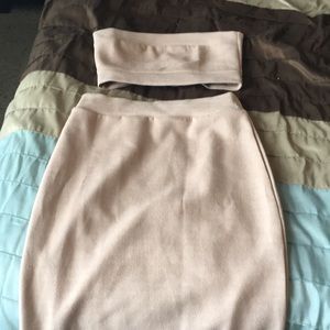 Boutique Two piece strapless set